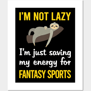 Funny Lazy Fantasy Sports Posters and Art